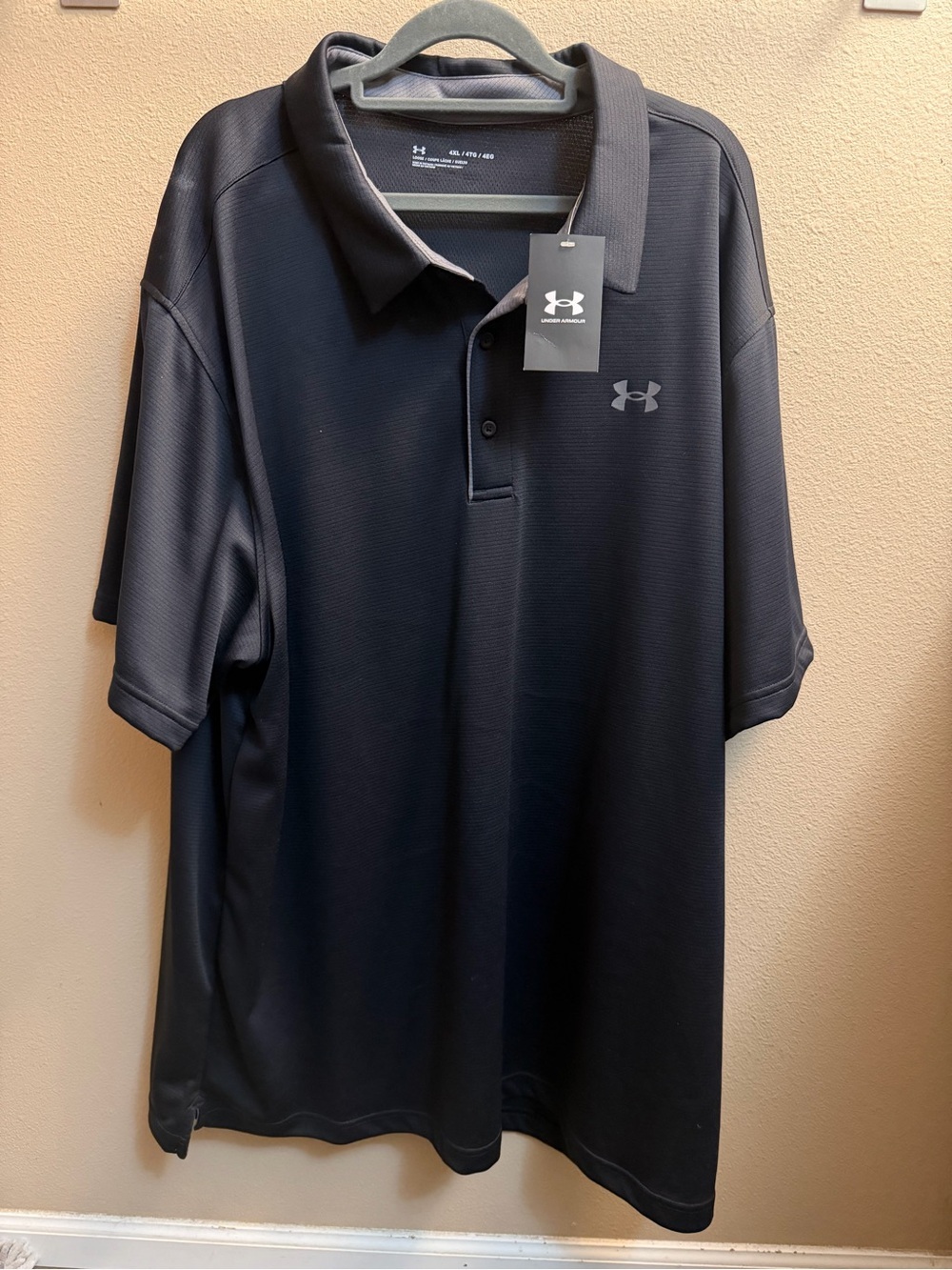 NEW! UNDER ARMOUR Men’s Black Performance Polo Shirts SZ 4XL Golf Athleisure - Picture 7 of 14